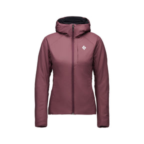 Black Diamond Women's First Light Stretch Hoody — black, for climbing, hiking, and everyday wear.