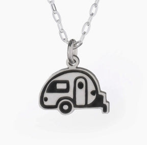The Bearded Jeweler Camper Tiny Necklace — sterling silver, for everyday camp.