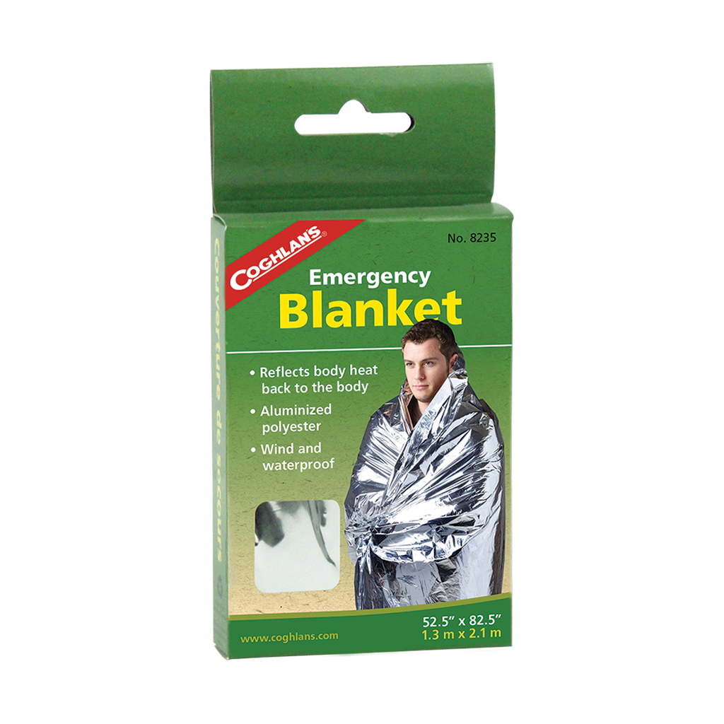 Coghlan's Emergency Blanket — silver, for warmth and survival
