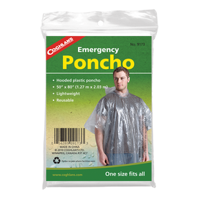 Coghlan's Emergency Poncho — Clear, for hiking, camping, everyday, and travel.