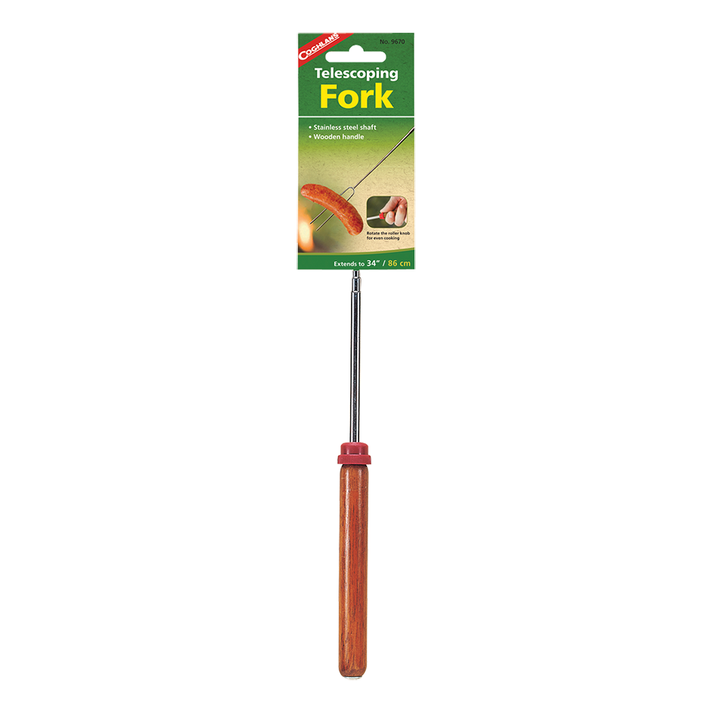 Coghlan's Telescoping Fork — Silver, for camp cooking