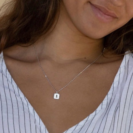 The Bearded Jeweler - Hiking Sign Necklace | Hand crafted sterling silver