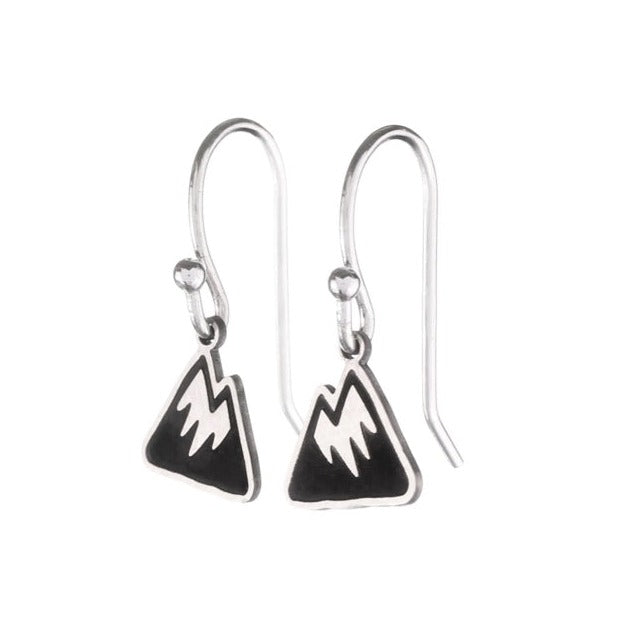 The Bearded Jeweler Mountain Dangle Earrings — sterling silver, for everyday.