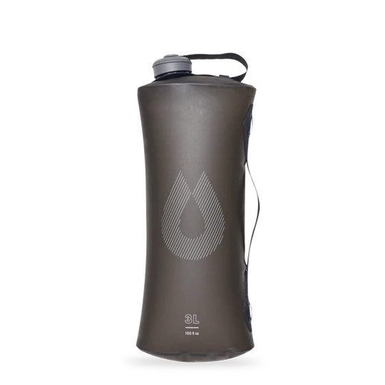 Hydrapak Seeker™ 3 L — collapsible water bottle, for hike and camp.
