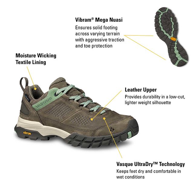 Vasque Talus AT Low UltraDry — Waterproof hiking shoe for everyday hikes.