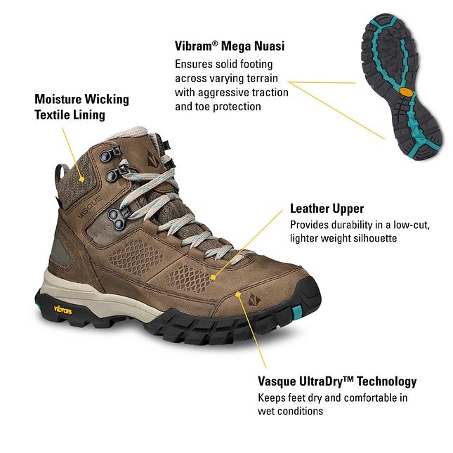 Vasque Talus AT UltraDry — Women's waterproof hiking boot, for all-terrain hiking