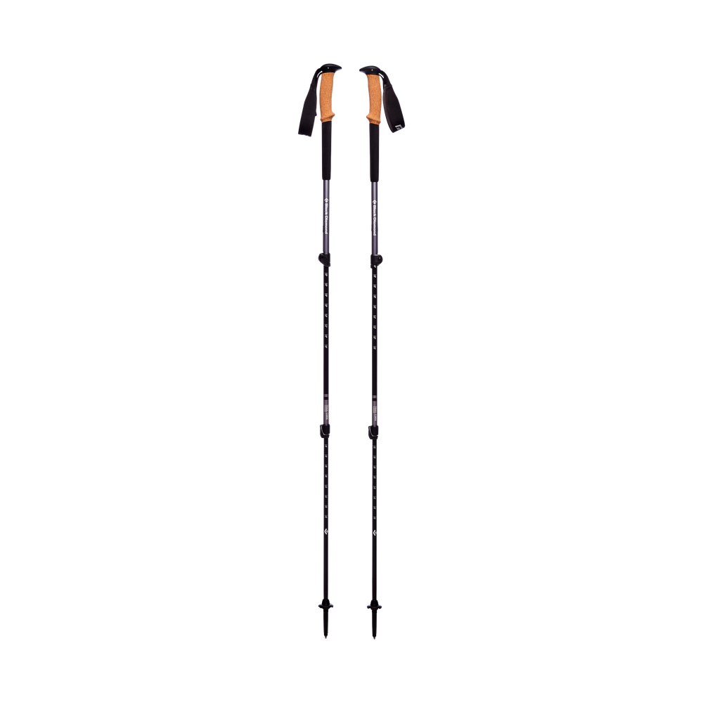 Black Diamond Trail Cork Trekking Poles — black, for hiking and camping