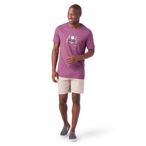 Smartwool - Men's Merino Sport Midnight Snooze Short Sleeve Graphic Tee - Argyle Purple Heather