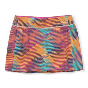 Smartwool - Women's Merino Sport Lined Skirt- Festive Fuchsia Mountain Plaid Print