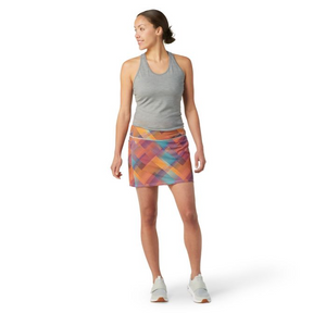 Smartwool - Women's Merino Sport Lined Skirt- Festive Fuchsia Mountain Plaid Print