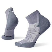Smartwool Run Targeted Cushion Ankle Socks — gray, for trail-run and everyday.