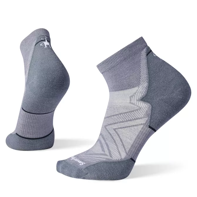 Smartwool Run Targeted Cushion Ankle Socks — gray, for trail-run and everyday.
