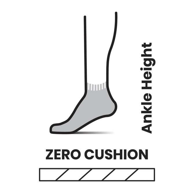 Smartwool - Run Zero Cushion Ankle Socks