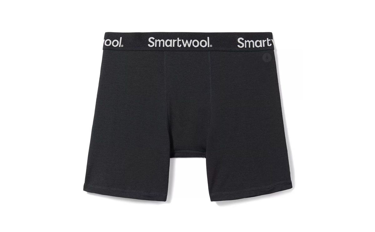 Smartwool Men's Boxer Brief — Black, for everyday, hike, travel.