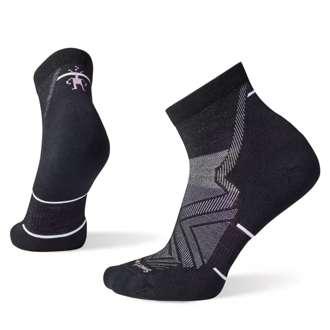 Smartwool Women's Run Targeted Cushion Ankle Socks — gray, for trail running and everyday wear.